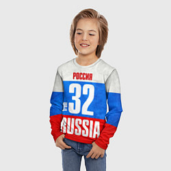 Лонгслив детский Russia: from 32, цвет: 3D-принт — фото 2