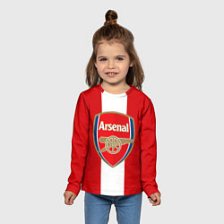 Лонгслив детский Arsenal FC: Red line, цвет: 3D-принт — фото 2