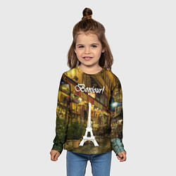 Лонгслив детский Bonjour - Paris, цвет: 3D-принт — фото 2