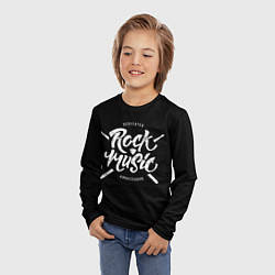 Лонгслив детский Rock Music, цвет: 3D-принт — фото 2