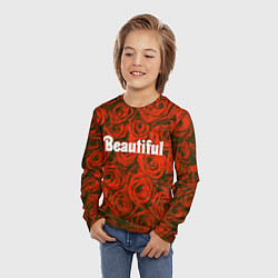Лонгслив детский Beautiful Roses, цвет: 3D-принт — фото 2