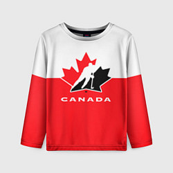 Лонгслив детский Canada Team, цвет: 3D-принт