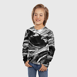 Лонгслив детский Серые краски, цвет: 3D-принт — фото 2