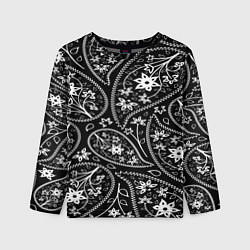 Лонгслив детский Black cucumber pattern, цвет: 3D-принт
