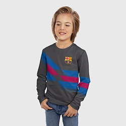 Лонгслив детский Barcelona FC: Dark style, цвет: 3D-принт — фото 2