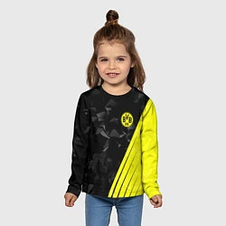 Лонгслив детский FC Borussia Dortmund: Abstract, цвет: 3D-принт — фото 2
