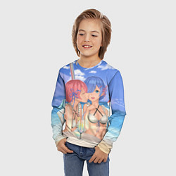 Лонгслив детский Жизнь в другом мире с нуля, цвет: 3D-принт — фото 2