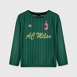 Лонгслив детский AC Milan: Green Form, цвет: 3D-принт