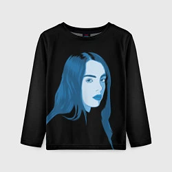 Лонгслив детский Billie Eilish: Blue Style, цвет: 3D-принт