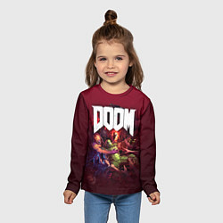 Лонгслив детский Doom, цвет: 3D-принт — фото 2