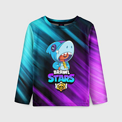 Лонгслив детский BRAWL STARS LEON SHARK, цвет: 3D-принт