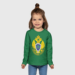 Лонгслив детский Пограничная служба зеленый, цвет: 3D-принт — фото 2