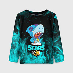 Лонгслив детский BRAWL STARS LEON SHARK, цвет: 3D-принт