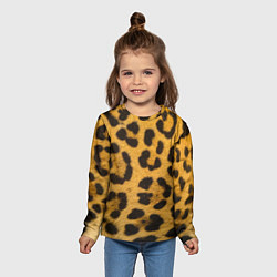 Лонгслив детский Леопард, цвет: 3D-принт — фото 2