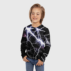 Лонгслив детский Молния, цвет: 3D-принт — фото 2