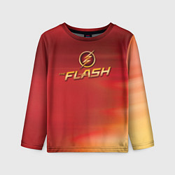 Лонгслив детский The Flash Logo Pattern, цвет: 3D-принт