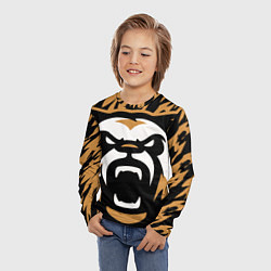 Лонгслив детский Зверь, цвет: 3D-принт — фото 2