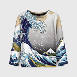 Детский лонгслив The great wave off kanagawa