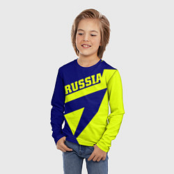 Лонгслив детский Russia, цвет: 3D-принт — фото 2