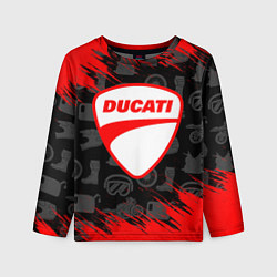 Лонгслив детский DUCATI 2, цвет: 3D-принт