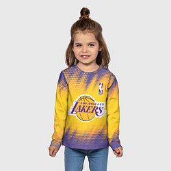 Лонгслив детский Los Angeles Lakers, цвет: 3D-принт — фото 2