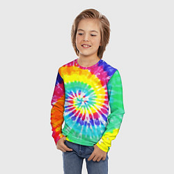 Лонгслив детский TIE-DYE СТЕНА, цвет: 3D-принт — фото 2