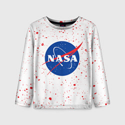 Лонгслив детский NASA НАСА, цвет: 3D-принт