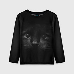 Лонгслив детский Чёрный кот, цвет: 3D-принт