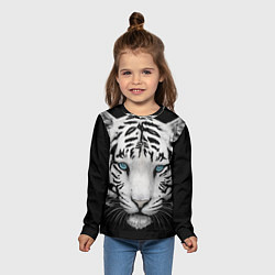 Лонгслив детский Тигр, цвет: 3D-принт — фото 2