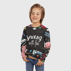 Лонгслив детский Сшито с любовью, цвет: 3D-принт — фото 2