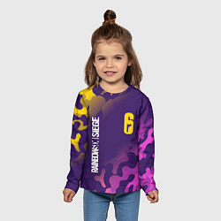 Лонгслив детский RAINBOW SIX SIEGE РАДУГА 6, цвет: 3D-принт — фото 2