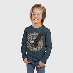 Лонгслив детский Летящий орёл, цвет: 3D-принт — фото 2
