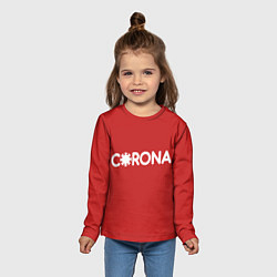 Лонгслив детский CORONA 19, цвет: 3D-принт — фото 2