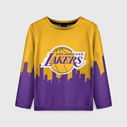 Лонгслив детский LOS ANGELES LAKERS, цвет: 3D-принт