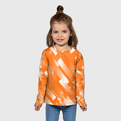 Лонгслив детский Оранжевый градиент, цвет: 3D-принт — фото 2