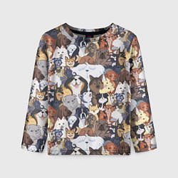 Лонгслив детский Dogs, цвет: 3D-принт