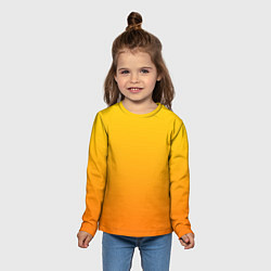 Лонгслив детский Оранжевый градиент, цвет: 3D-принт — фото 2