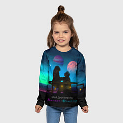 Лонгслив детский В Дмитриенко Венера-Юпитер, цвет: 3D-принт — фото 2