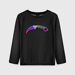 Лонгслив детский Counter-Strike - сапфировый Керамбит, цвет: 3D-принт