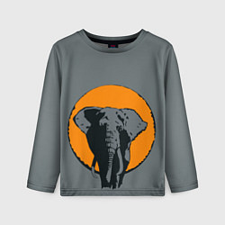 Лонгслив детский Африканский Слон, цвет: 3D-принт