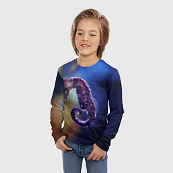 Лонгслив детский Морской конёк, цвет: 3D-принт — фото 2