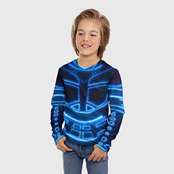 Лонгслив детский Неоновая броня Neon Armor, цвет: 3D-принт — фото 2