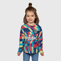 Лонгслив детский FC Barcelona La Liga Pre-Match 202122, цвет: 3D-принт — фото 2