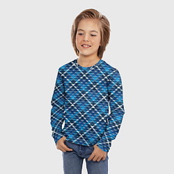Лонгслив детский Текстура в клетку, цвет: 3D-принт — фото 2