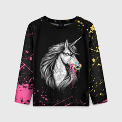 Детский лонгслив ЕДИНОРОГ UNICORN RAINBOW