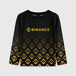 Лонгслив детский BINANCE БИНАНС БИРЖА, цвет: 3D-принт