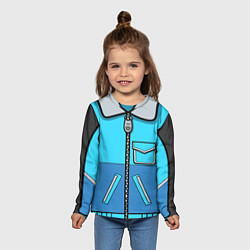 Лонгслив детский Куртка, цвет: 3D-принт — фото 2