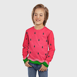 Лонгслив детский Текстура арбуза, цвет: 3D-принт — фото 2