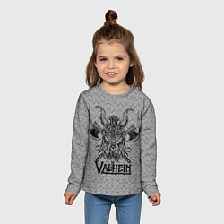 Лонгслив детский Valheim Viking dark, цвет: 3D-принт — фото 2