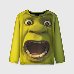 Лонгслив детский Shrek is Yelling, цвет: 3D-принт